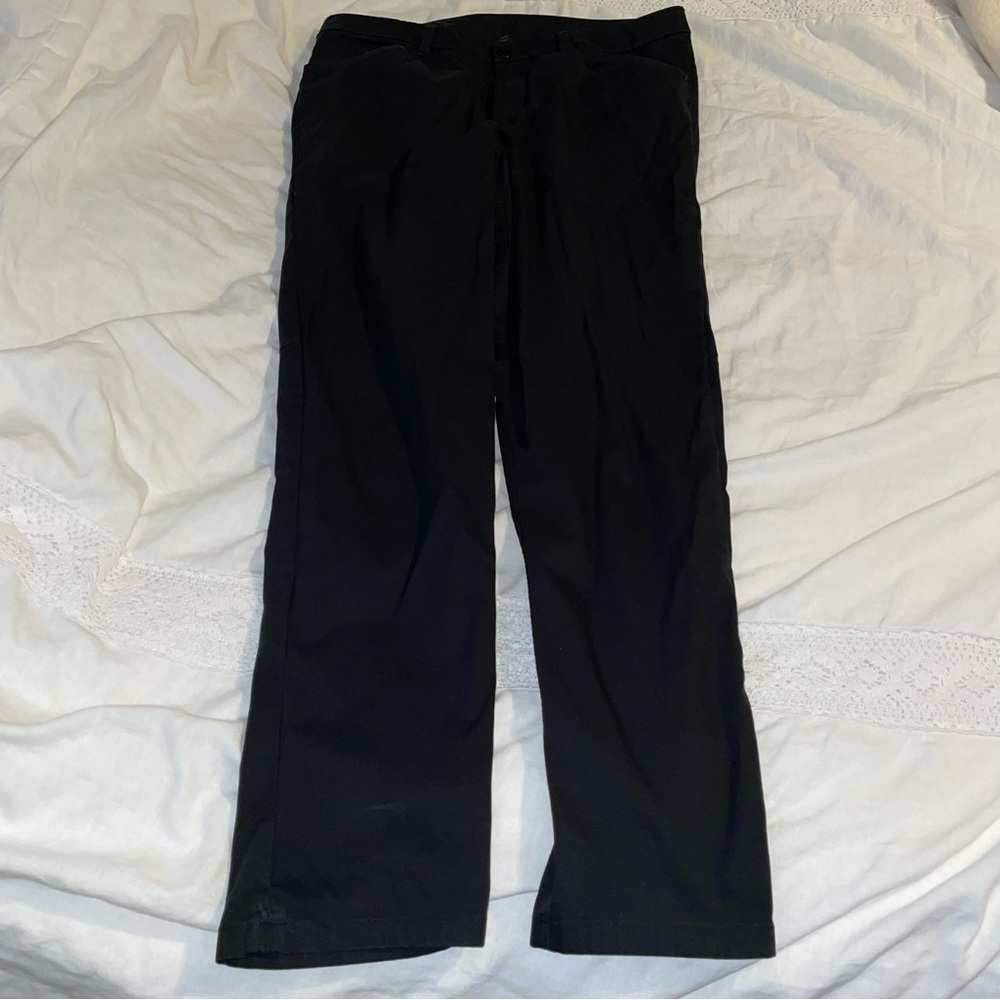 Lululemon Sz 34 inseam 32 ABC Pant Slim Swift Black cotton blend LM5542S